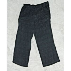 CP Shades Pants Medium Black Crinkle Cropped Wide LegPockets